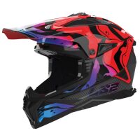 LS2 MX708 FAST II-06 WASH off-road helma červená vel.S